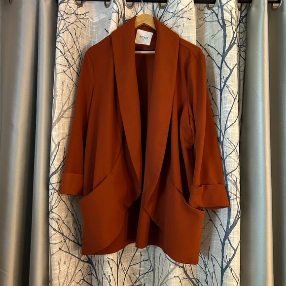 Ricki's 3/4 sleeve Orange Blazer - Picture 1 of 9
